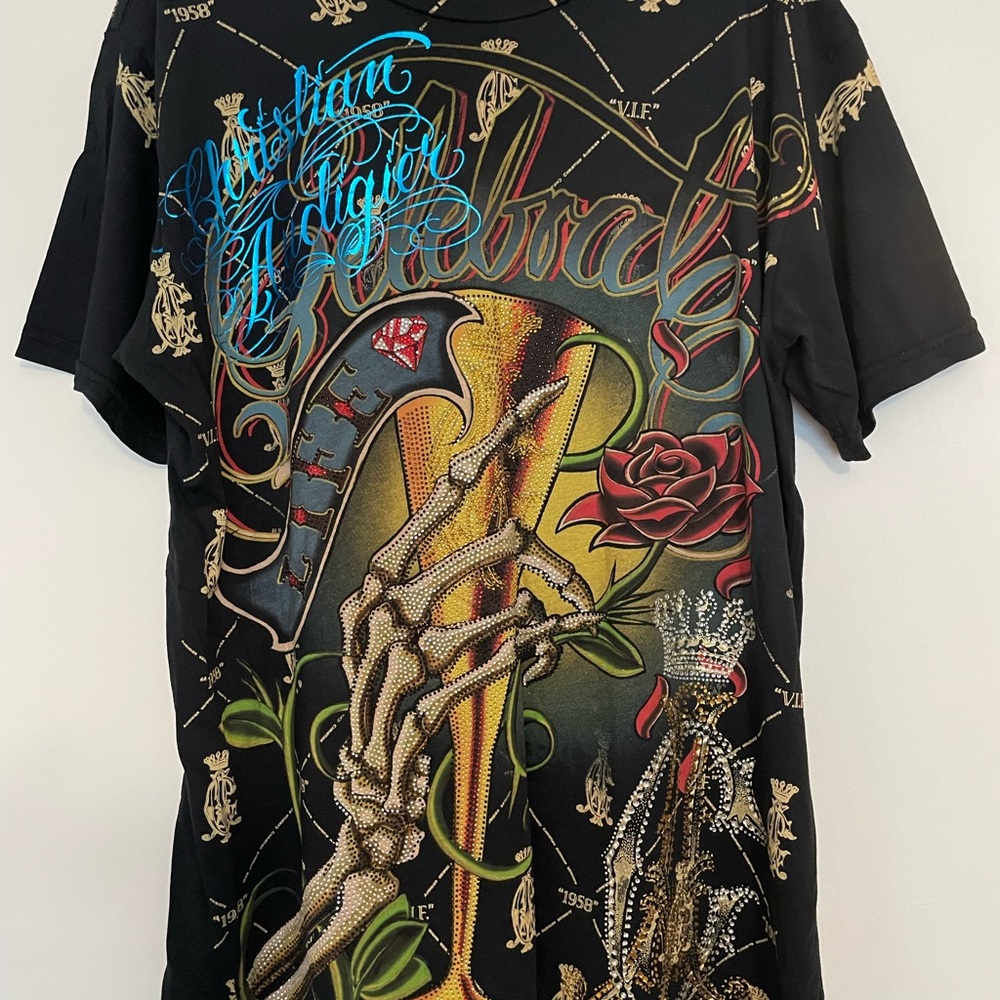 Vintage Y2K Christian Audigier Men’s Graphic T-shirt